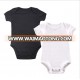 white or black dyed  cotton fabric short sleeve romper baby clothes