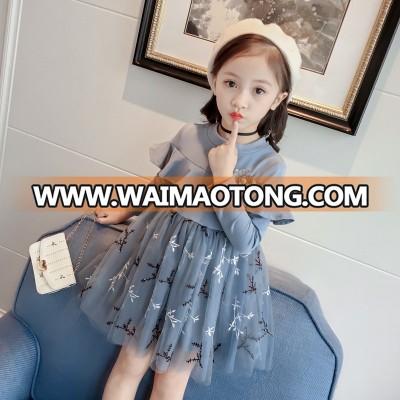 high quality long sleeve girls dress girls cotton long sleeve fall dresses for children