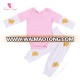 wholesale kids clothes pink t-shirt top rabbit printed boutique baby romper baby bodysuit